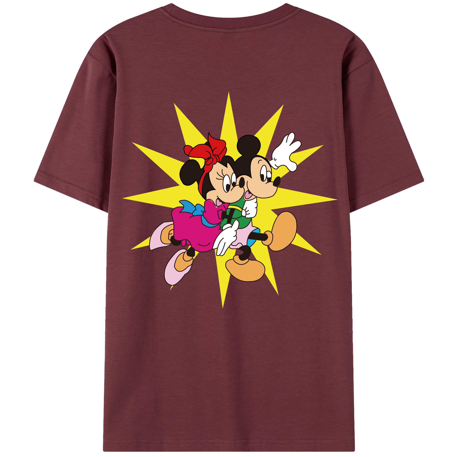 （画像用） ミッキーマウス Mickey Mouse 綿100％半袖Tシャツ（背面プリント）